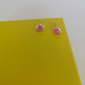 Monica Gold Light Burgundy Stud Earrings by Kendra Scott